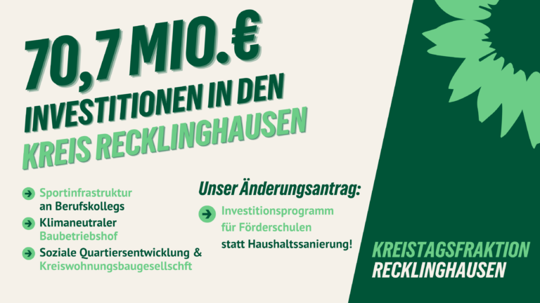 Kreistag beschließt Nutzung der Investitionsmittel aus dem NRW-Plan für gute Infrastruktur